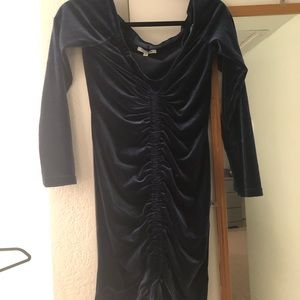 Mini velvet dress